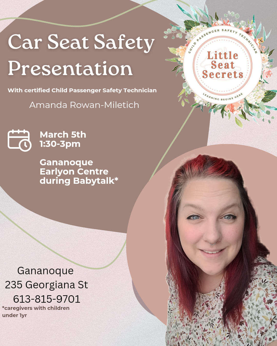 COMMUNITY SPOTLIGHT Child Passenger Safety Technician to hold Car Seat